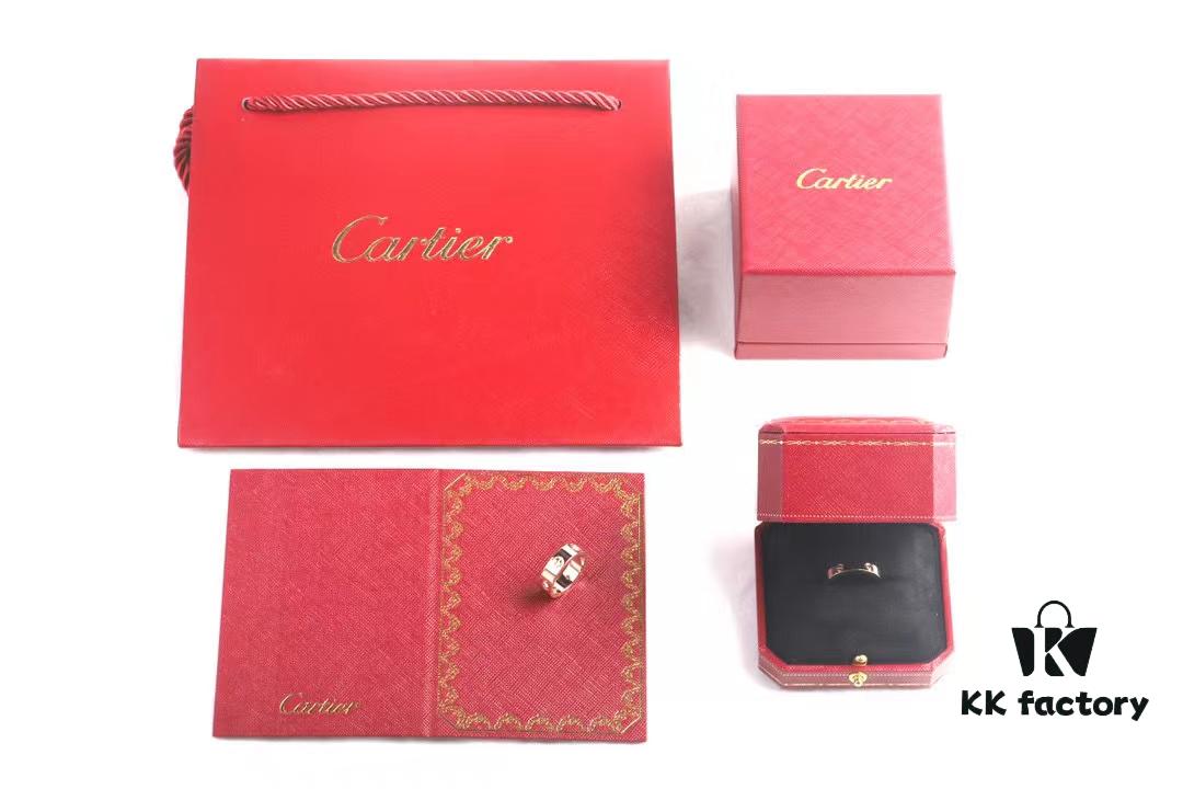 Cartier Screw Ring Pair Without Diamonds, CMC Craftsmanship, Simple and Stylish, Timeless Classic Design