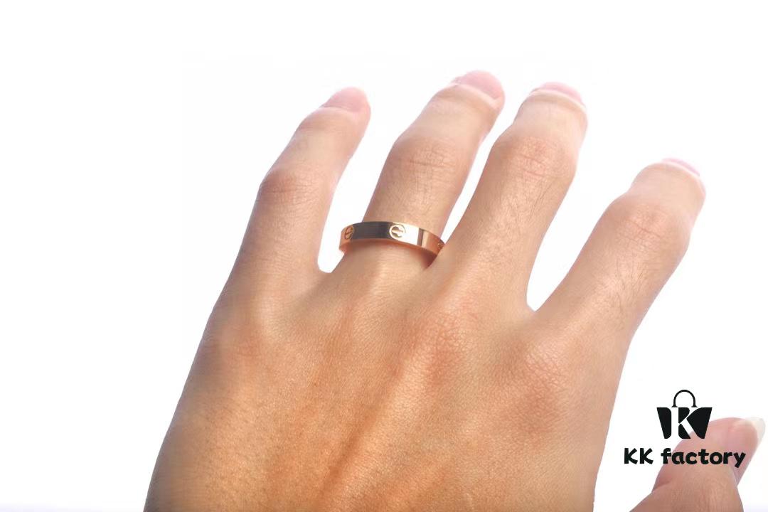 Cartier Screw Ring Pair Without Diamonds, CMC Craftsmanship, Simple and Stylish, Timeless Classic Design