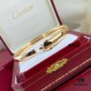New Arrival V Gold Plated 18K Mimetic Gold CNC Hand-Set Diamond Cartier Thin Smooth Leopard Bangle, Ultra Thick and Imposing Leopard Design, Unisex Couple Bracelet