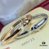 New Arrival V Gold Plated 18K Mimetic Gold CNC Hand-Set Diamond Cartier Thin Smooth Leopard Bangle, Ultra Thick and Imposing Leopard Design, Unisex Couple Bracelet