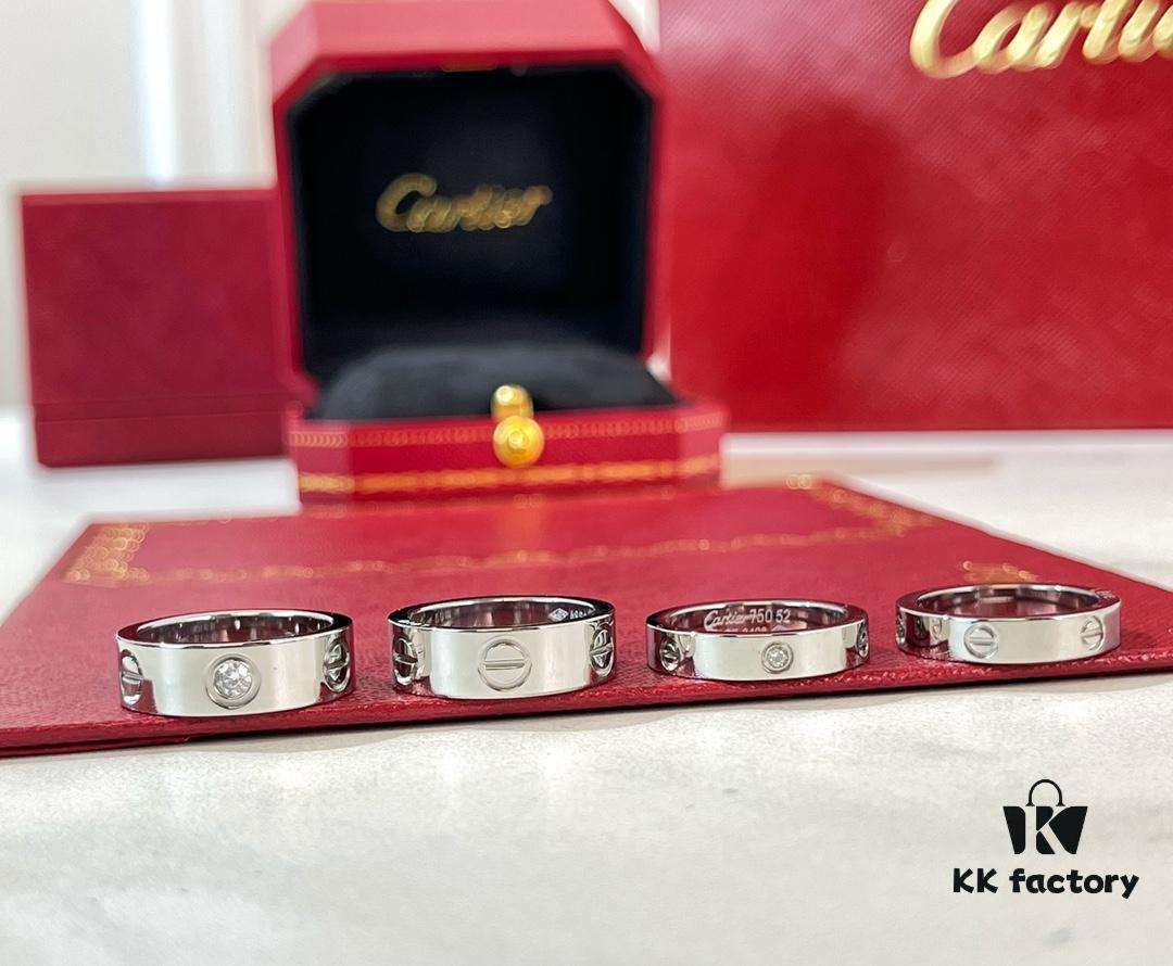 Cartier Classic Love Series Ring in Rose Gold, White Gold, Yellow Gold with Diamond or Without, Wide and Narrow Width Options