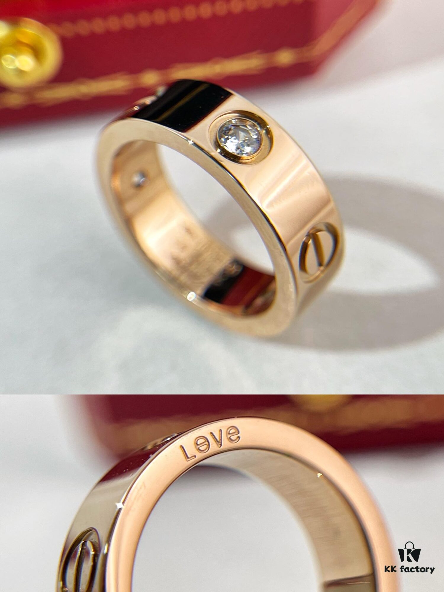 Cartier Classic Love Series Ring in Rose Gold, White Gold, Yellow Gold with Diamond or Without, Wide and Narrow Width Options