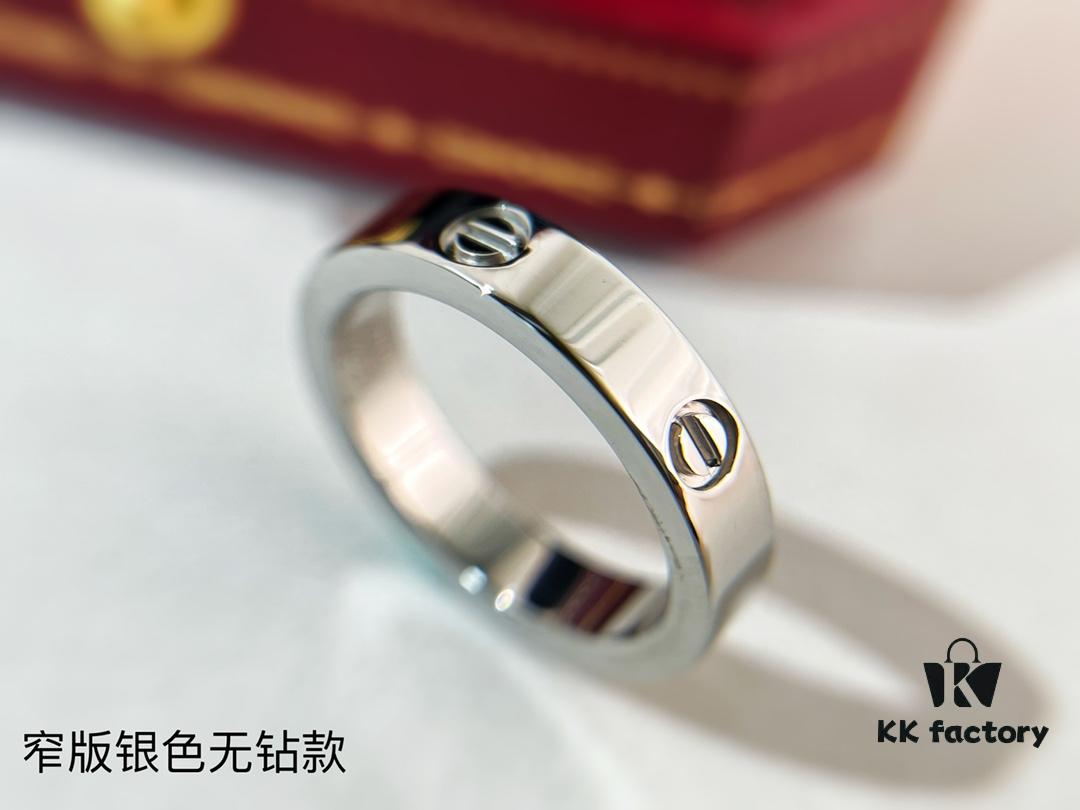 Available in three colors: gold, rose gold, and silver; two styles: with or without diamonds, wide or narrow band; sizes from 5 to 11