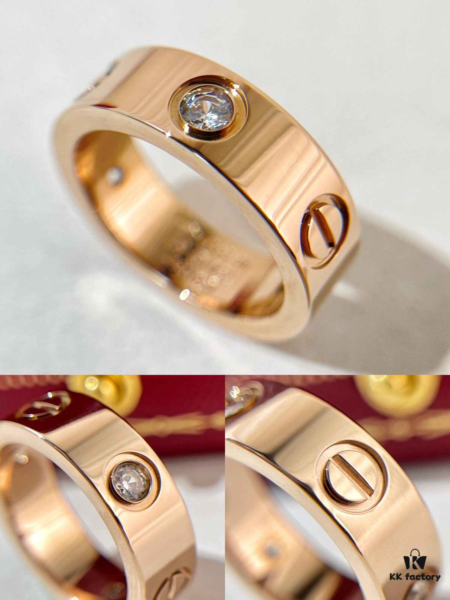 Cartier Classic Love Series Ring in Rose Gold, White Gold, Yellow Gold with Diamond or Without, Wide and Narrow Width Options