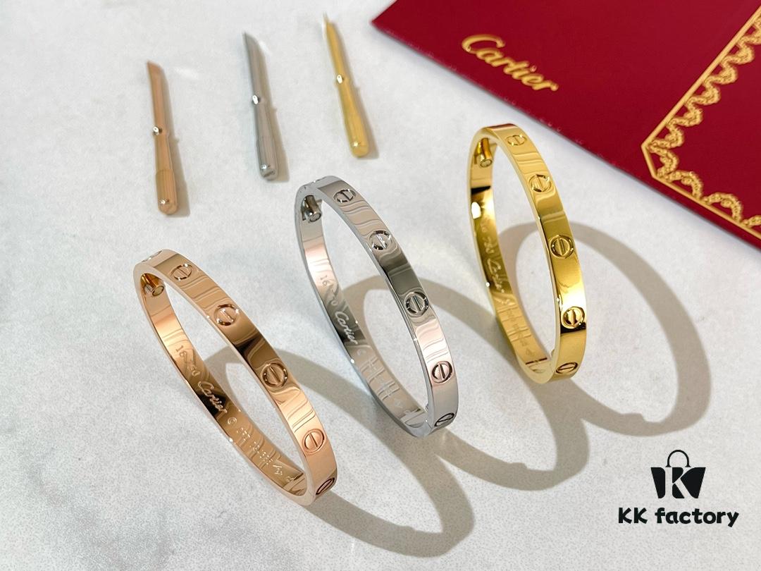 Cartier Classic Love Series Bracelet, Customizable with Laser Engraving