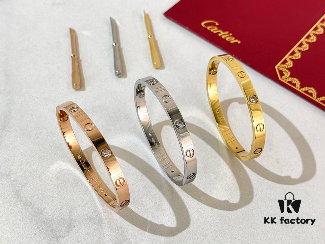 Cartier Classic Love Series Bracelet, Customizable with Laser Engraving