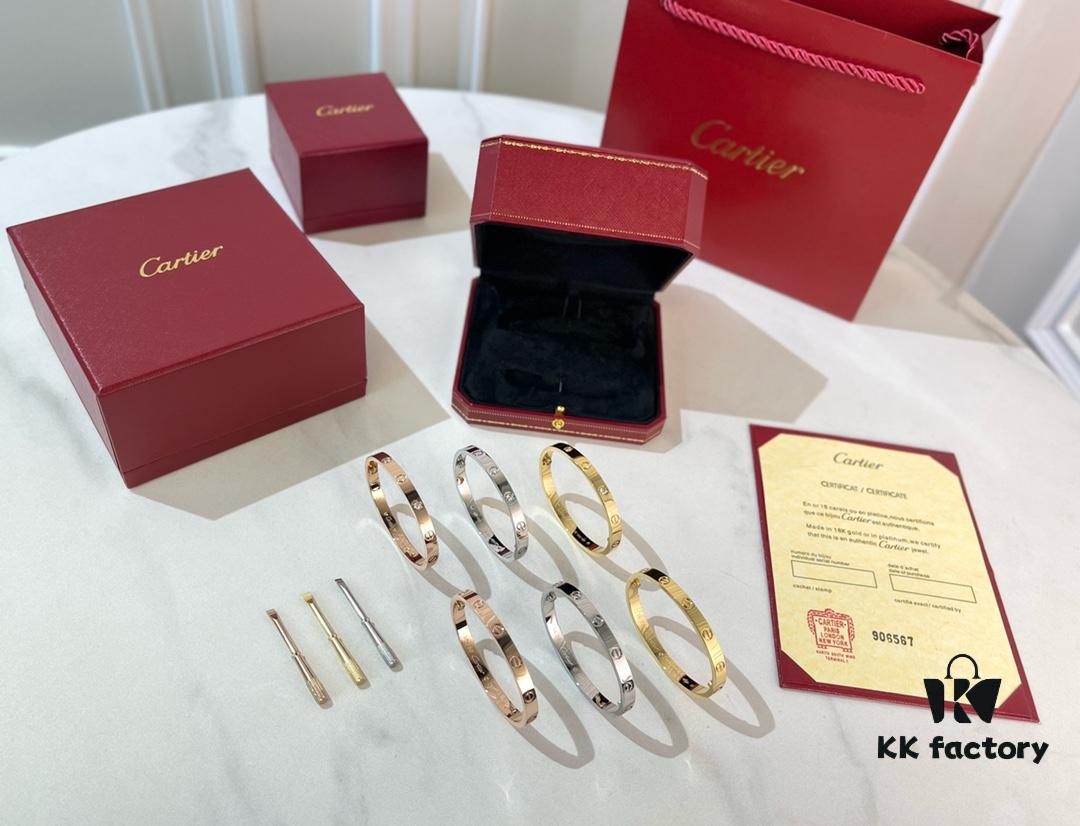 Cartier Classic Love Series Bracelet, Customizable with Laser Engraving