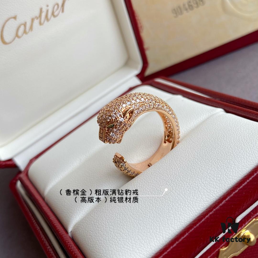 Ultra Thick and Bold Full-Zircon Leopard Ring! Unisex, Couple's Style (Male and Female) with 18K Gold Mold Version, Made by Lost-Wax Casting Process – Identical in Design Except for the Gold Material Difference. We Use 925 Sterling Silver Base with 18K Gold Plating, Each Piece Hand-Carved by Master Craftsmen to Achieve a Perfect Finish! Absolutely Top-Tier Quality! Available in Three Colors.