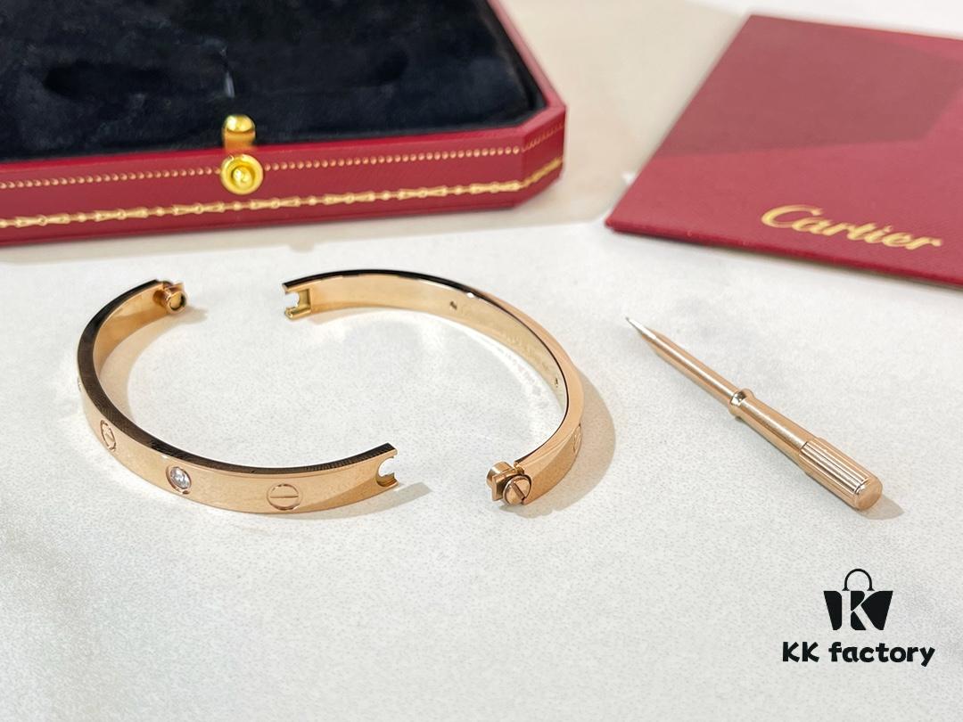 Cartier Classic Love Series Bracelet, Customizable with Laser Engraving