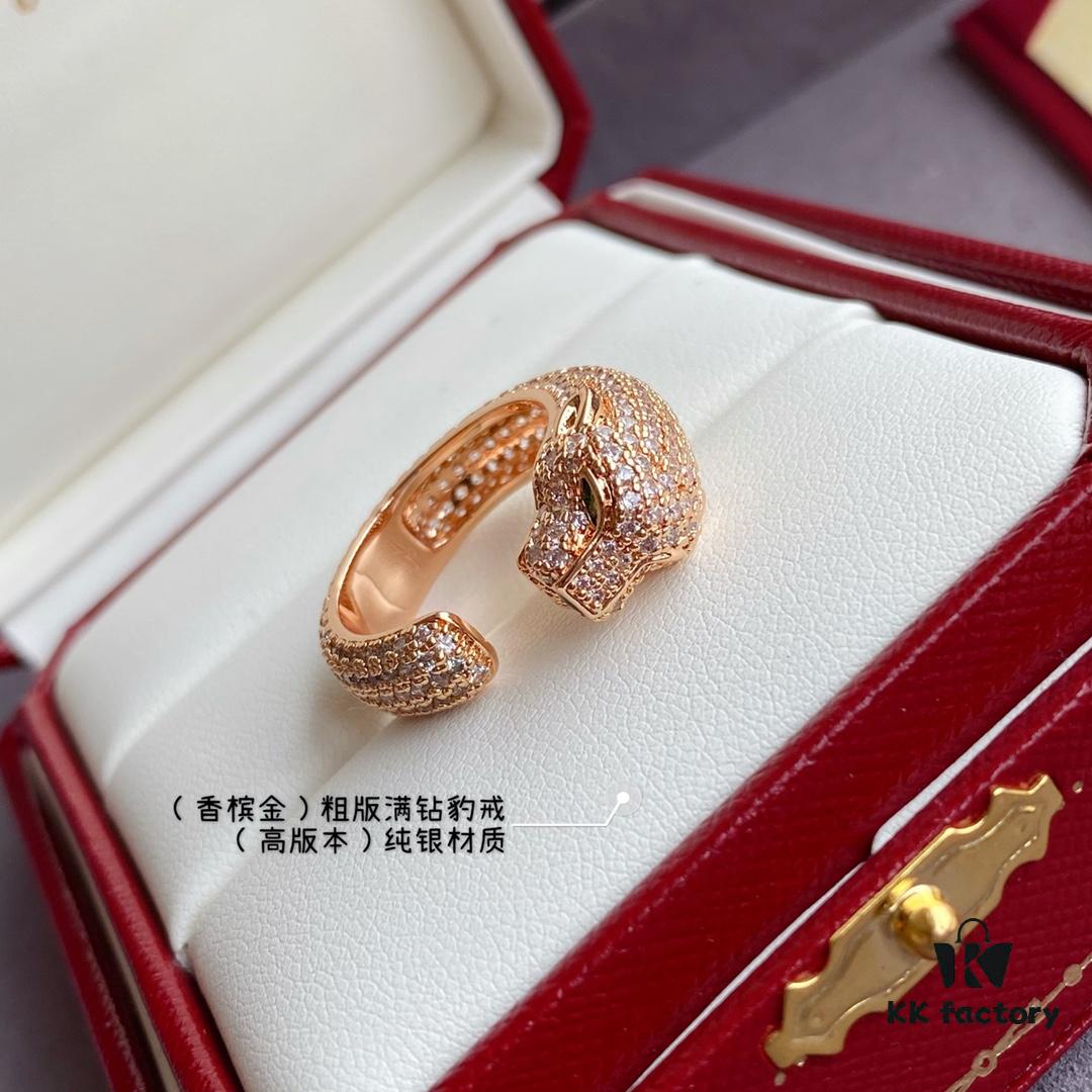 Ultra Thick and Bold Full-Zircon Leopard Ring! Unisex, Couple's Style (Male and Female) with 18K Gold Mold Version, Made by Lost-Wax Casting Process – Identical in Design Except for the Gold Material Difference. We Use 925 Sterling Silver Base with 18K Gold Plating, Each Piece Hand-Carved by Master Craftsmen to Achieve a Perfect Finish! Absolutely Top-Tier Quality! Available in Three Colors.
