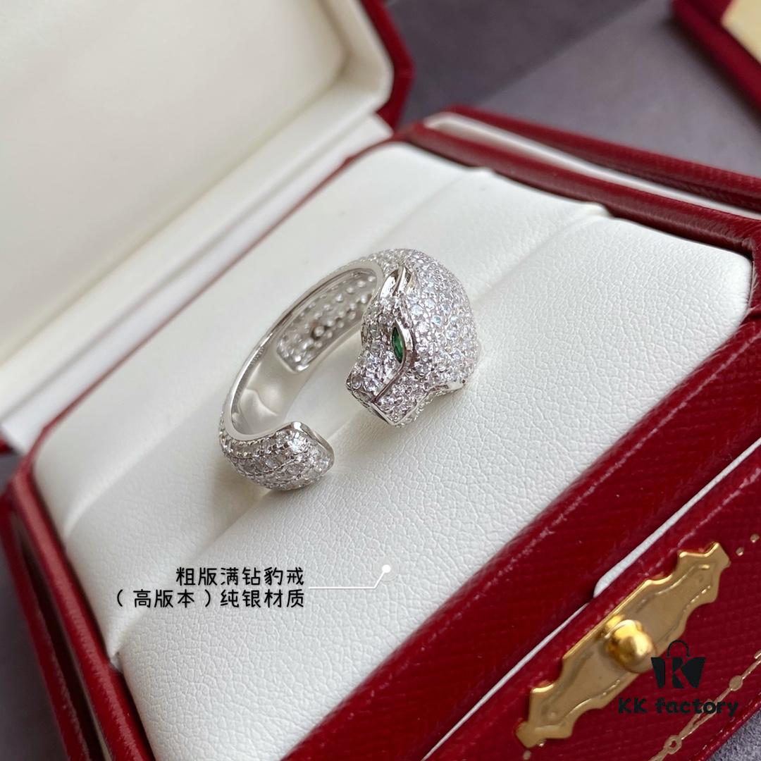 Ultra Thick and Bold Full-Zircon Leopard Ring! Unisex, Couple's Style (Male and Female) with 18K Gold Mold Version, Made by Lost-Wax Casting Process – Identical in Design Except for the Gold Material Difference. We Use 925 Sterling Silver Base with 18K Gold Plating, Each Piece Hand-Carved by Master Craftsmen to Achieve a Perfect Finish! Absolutely Top-Tier Quality! Available in Three Colors.