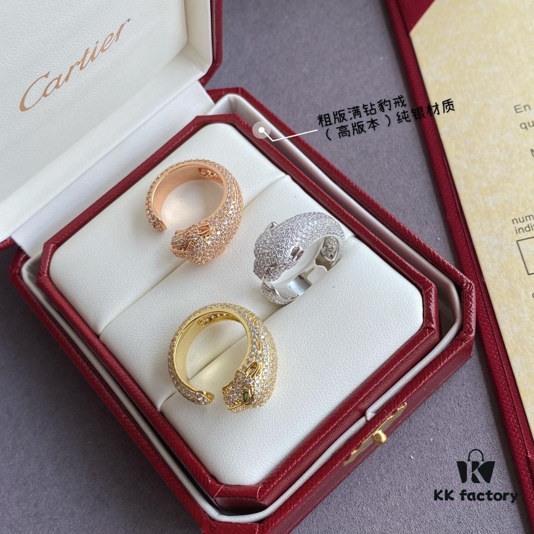 Ultra Thick and Bold Full-Zircon Leopard Ring! Unisex, Couple's Style (Male and Female) with 18K Gold Mold Version, Made by Lost-Wax Casting Process – Identical in Design Except for the Gold Material Difference. We Use 925 Sterling Silver Base with 18K Gold Plating, Each Piece Hand-Carved by Master Craftsmen to Achieve a Perfect Finish! Absolutely Top-Tier Quality! Available in Three Colors.