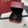 Cartier Nail Necklace with Diamonds, Double-Sided Design, Handcrafted with Precision CNC and Micro-Pave 'Swallowtail' Setting, V-Gold Plated, Imported Zirconia Stones, Available in Silver and Rose Gold