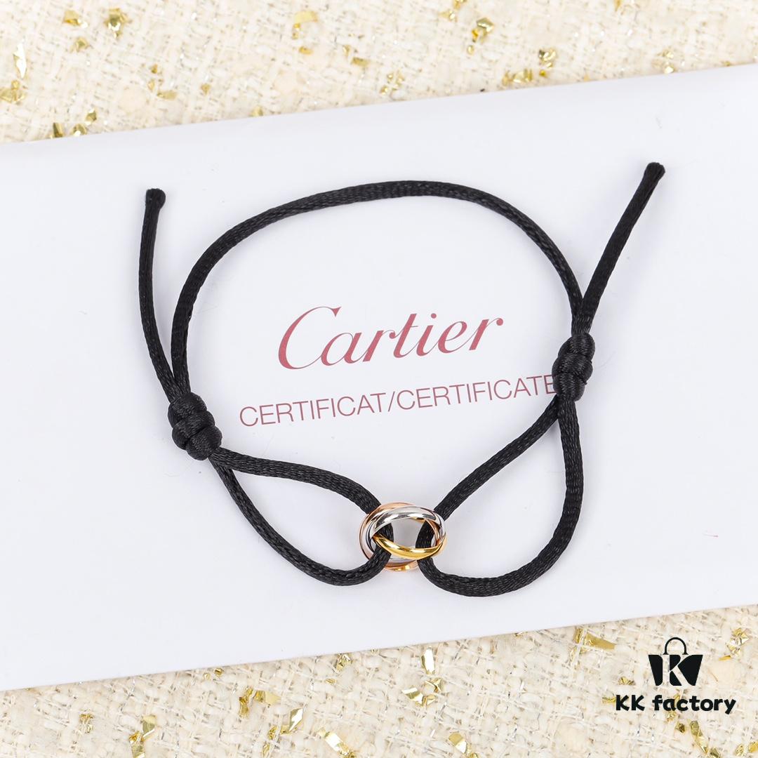 Cartier TRINITY Bracelet, Three Interlocking Rings Symbolizing Eternal Love and Affection
