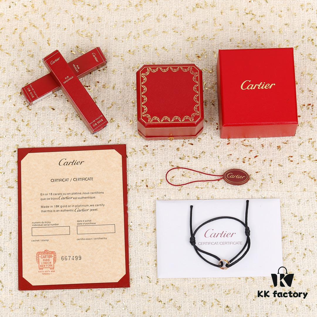 Cartier TRINITY Bracelet, Three Interlocking Rings Symbolizing Eternal Love and Affection