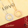 Homage to Classic Cartier Ca@tier Smooth Three-Diamond Six-Diamond Version Big Flat Necklace, Reversible Wear, Real Photos Showcasing Authentic Details