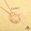 Homage to Classic Cartier Ca@tier Smooth Three-Diamond Six-Diamond Version Big Flat Necklace, Reversible Wear, Real Photos Showcasing Authentic Details