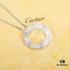 Homage to Classic Cartier Ca@tier Smooth Three-Diamond Six-Diamond Version Big Flat Necklace, Reversible Wear, Real Photos Showcasing Authentic Details