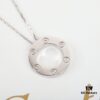 Homage to Classic Cartier Ca@tier Smooth Three-Diamond Six-Diamond Version Big Cake Necklace, Reversible Design, Real Photos Showcasing Authentic Details