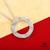 Homage to the Classic Cartier Ca@tier Smooth Three-Diamond and Six-Diamond Version Large Round Necklace, Reversible Wear, Real Photos Showcasing Authentic Details