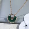 Carter Amulette Pendant Necklace - Malachite (Good Luck Charm)