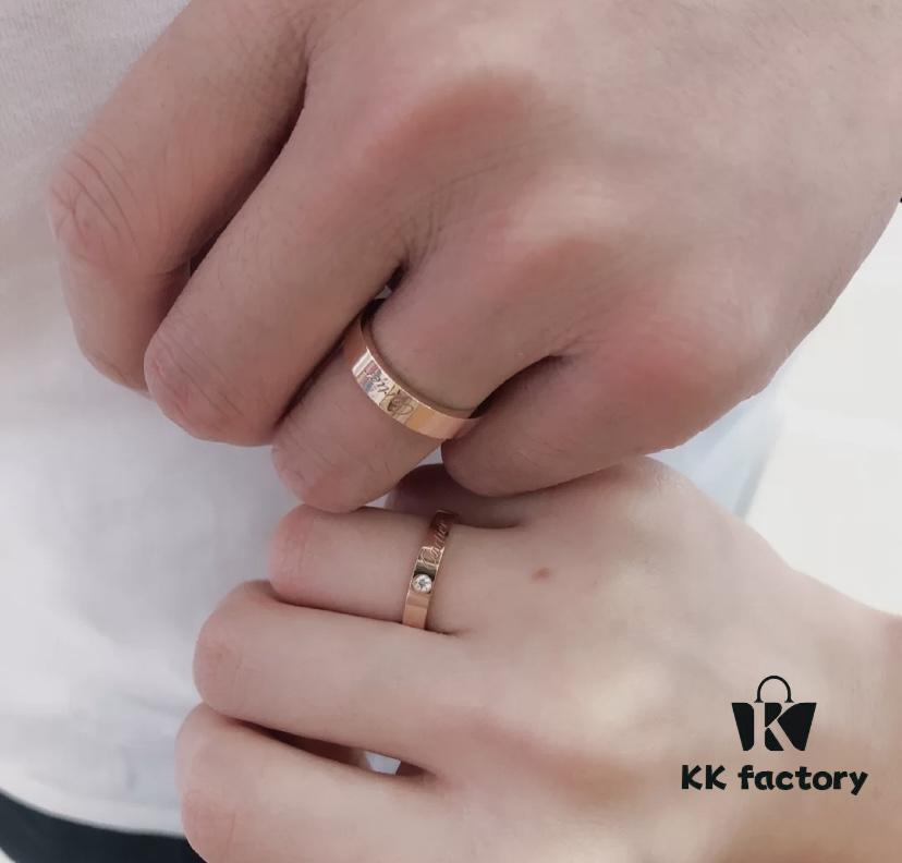 V Gold Material Cartier New Version Diamond Ring 💍 Most Popular Ring 💍💋💄 Eternal Classic, Highly Sought-After in Recent Years, High-End, High-Carbon Micro-Paved Diamond Setting, Same Craftsmanship, Different Price, Genuine Gold Feel