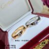 V-Gold Material Cartier CNC Micro-Pave Diamond Screw Ring