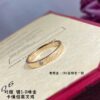 V Gold Material Cartier New Version Diamond Ring 💍 Most Popular Ring 💍💋💄 Eternal Classic, Highly Sought-After in Recent Years, High-End, High-Carbon Micro-Paved Diamond Setting, Same Craftsmanship, Different Price, Genuine Gold Feel