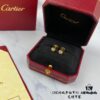 New Arrival Authentic CNC Version Cartier Solo Drill Stud Earrings with Original Flying Saucer Backs, Entirely Crafted in 925 Sterling Silver, Not Ordinary Market Version