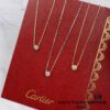 Authentic CNC Version Cartier Single Diamond Necklace, 925 Sterling Silver, with Original Mini Pendent