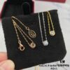 Authentic CNC Version Cartier Single Diamond Necklace, 925 Sterling Silver, with Original Mini Pendent
