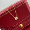 Authentic CNC Version Cartier Single Diamond Necklace, 925 Sterling Silver, with Original Mini Pendent