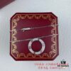 V Gold Material High-End Version Cartier Classic LOVE Double-Sided Round Necklace with Full Diamonds, German Imported Luxury Custom Jewelry