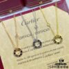Cartier Classic Love Round Pendant Necklace, High-End Custom Reproduction, German Imported S925 Sterling Silver, Full Diamond Inlay, Original Logo and Engraving, Perfect Craftsmanship