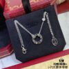 Cartier Classic Love Round Pendant Necklace, High-End Custom Reproduction, German Imported S925 Sterling Silver, Full Diamond Inlay, Original Logo and Engraving, Perfect Craftsmanship