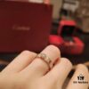 Hot Sale Top Quality Three Months Warranty! Cartier New Version Original Order Full Diamond Ring with High-Carbon Brilliant Cut Diamonds, 8 Hearts and 8 Arrows, Sterling Silver Luxury Micro-Pavé Design, Rose Gold and White Gold, Complete Sizes Available