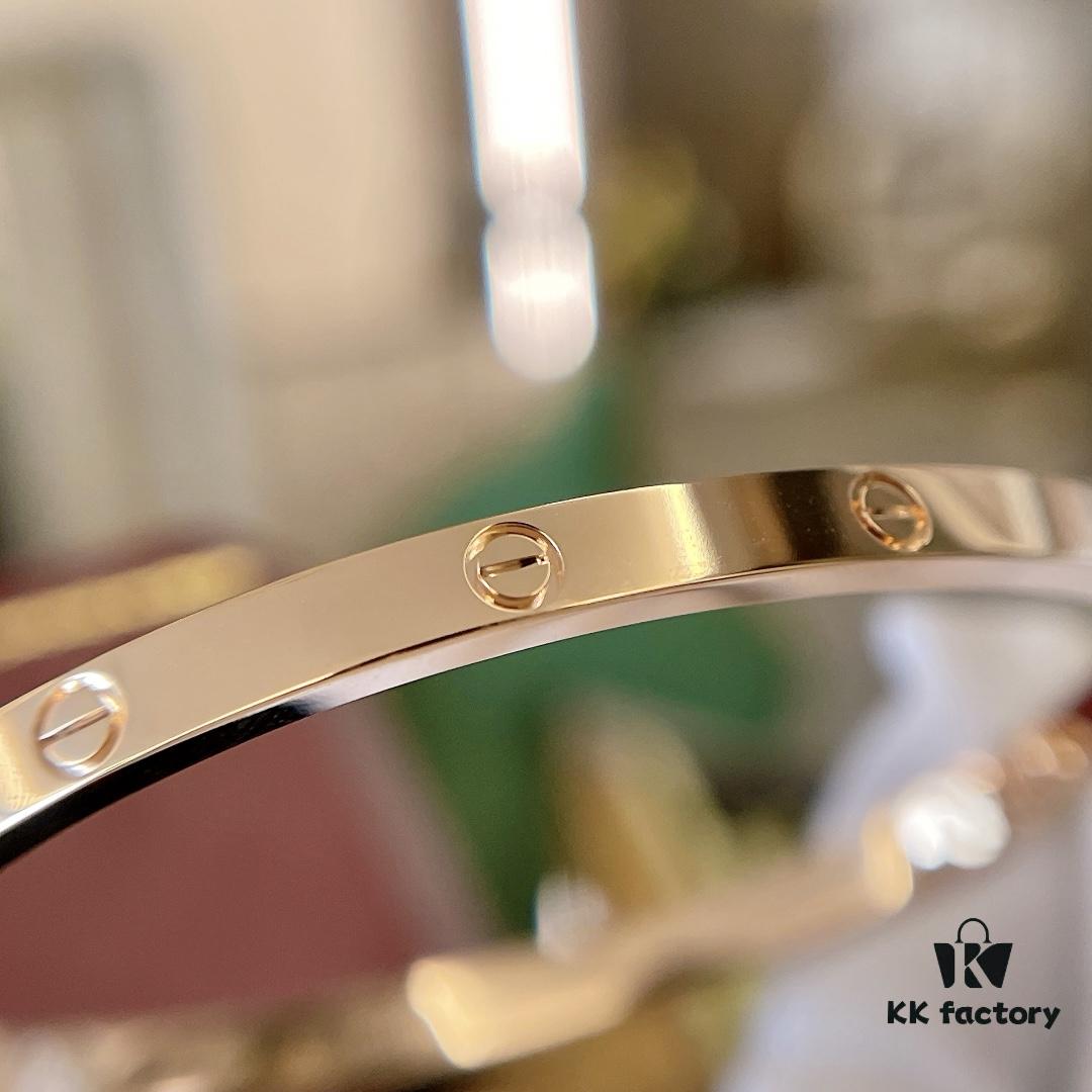 Screw Gold Mini Bracelet - Slim Screw Bracelet, Classic Versatile Style, ZP Version, Thick 18K Rose Gold Plated