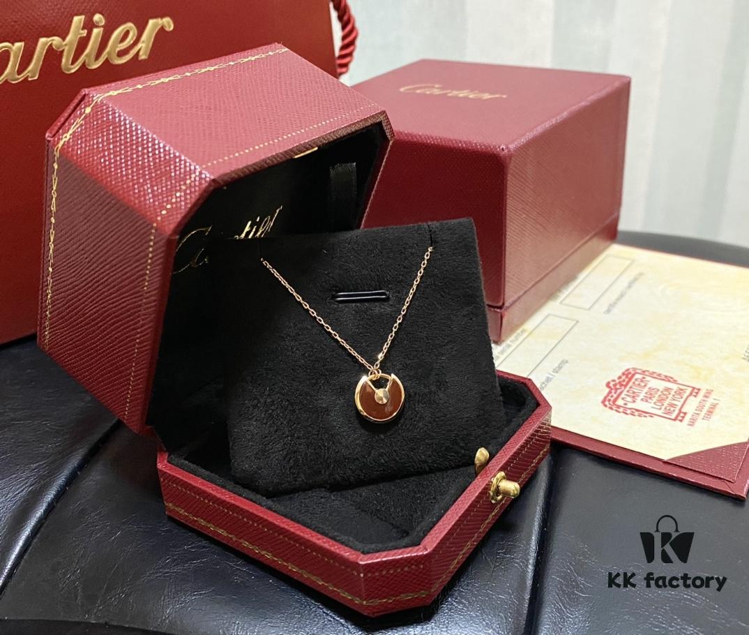 Vibrant Red Agate Necklace – Real Photos Showcasing Natural Bright Red Semi-Transparent Gemstone with Pure Luster and Fine Polish