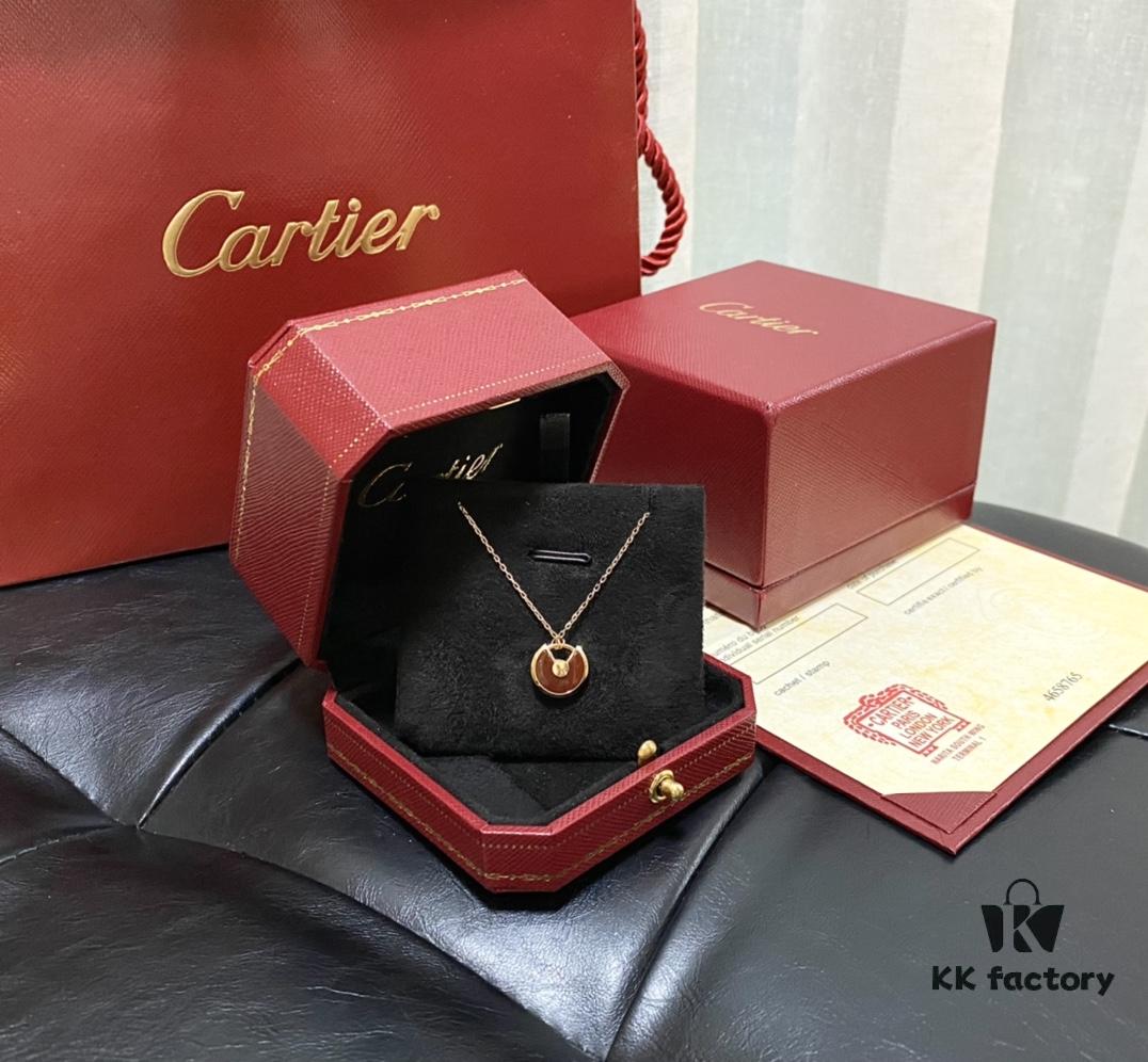 Vibrant Red Agate Necklace – Real Photos Showcasing Natural Bright Red Semi-Transparent Gemstone with Pure Luster and Fine Polish