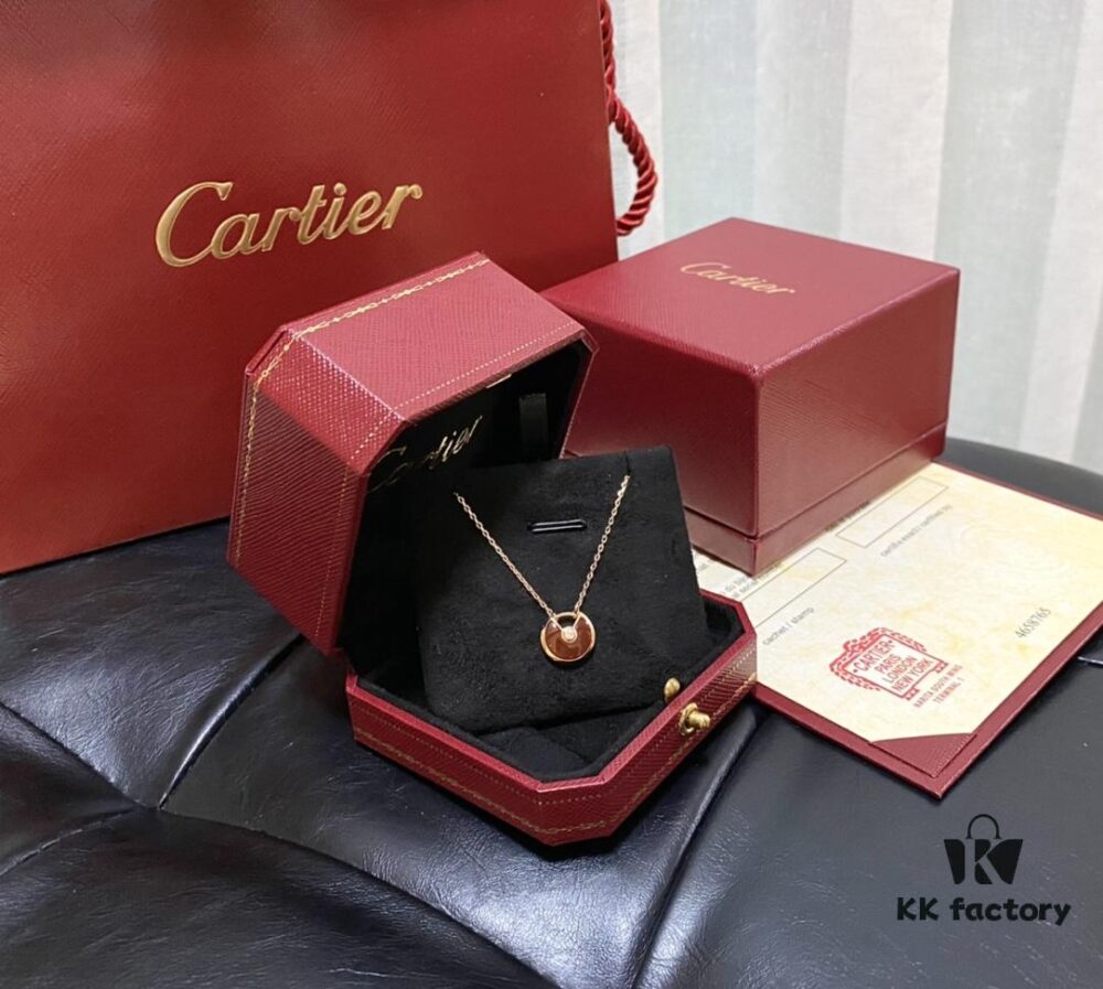 Vibrant Red Agate Necklace – Real Photos Showcasing Natural Bright Red Semi-Transparent Gemstone with Pure Luster and Fine Polish