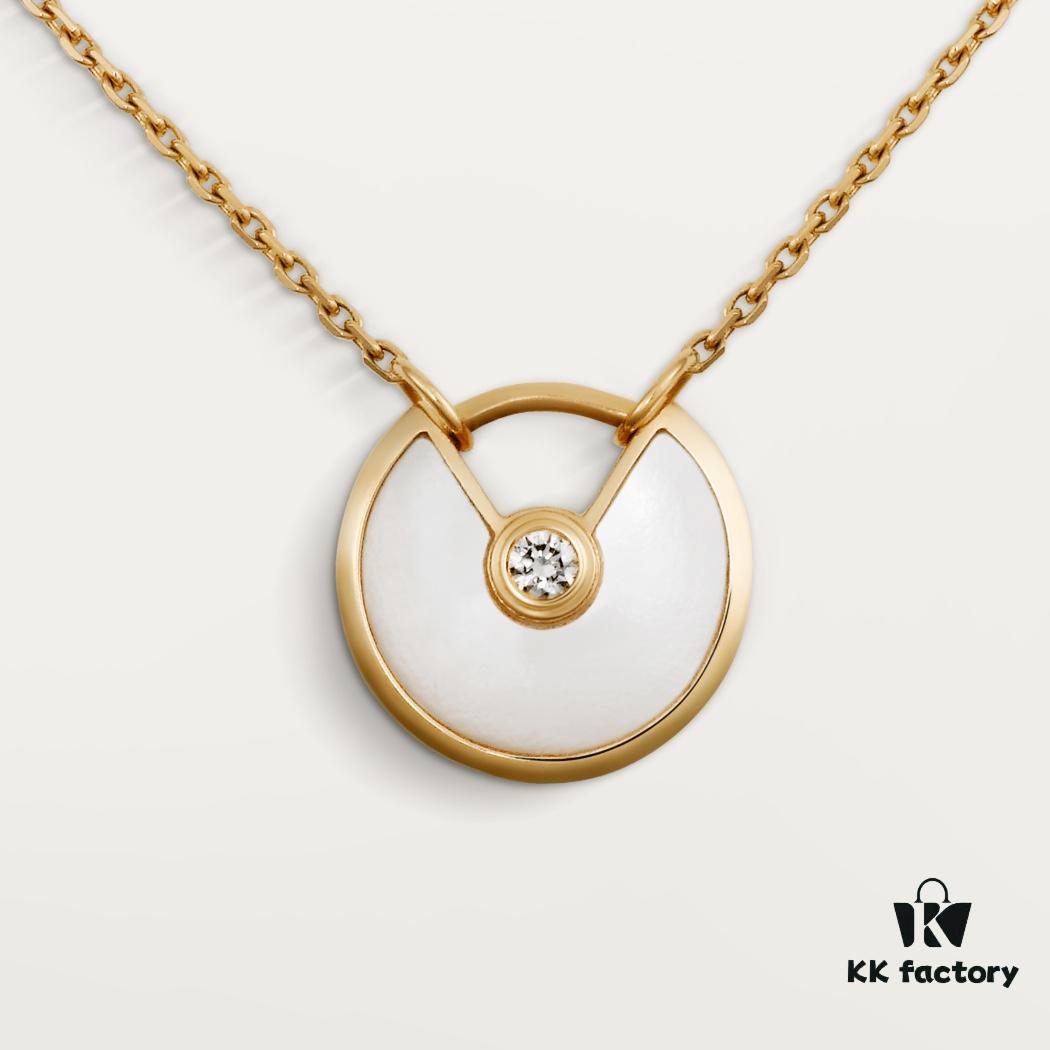 Laocajia Classic Amulet Necklace, a Fascinating Jewelry Collection Crafted with Rare Gemstones to Unlock Luck, Simple yet Elegant