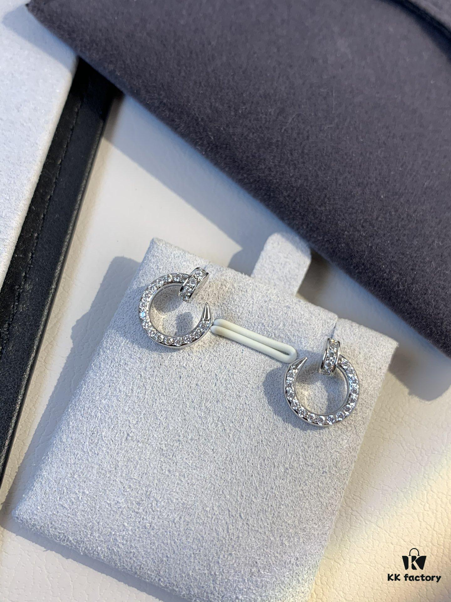 Cartier Love Collection Screw Bracelet Design Diamond Earrrings Mini Size