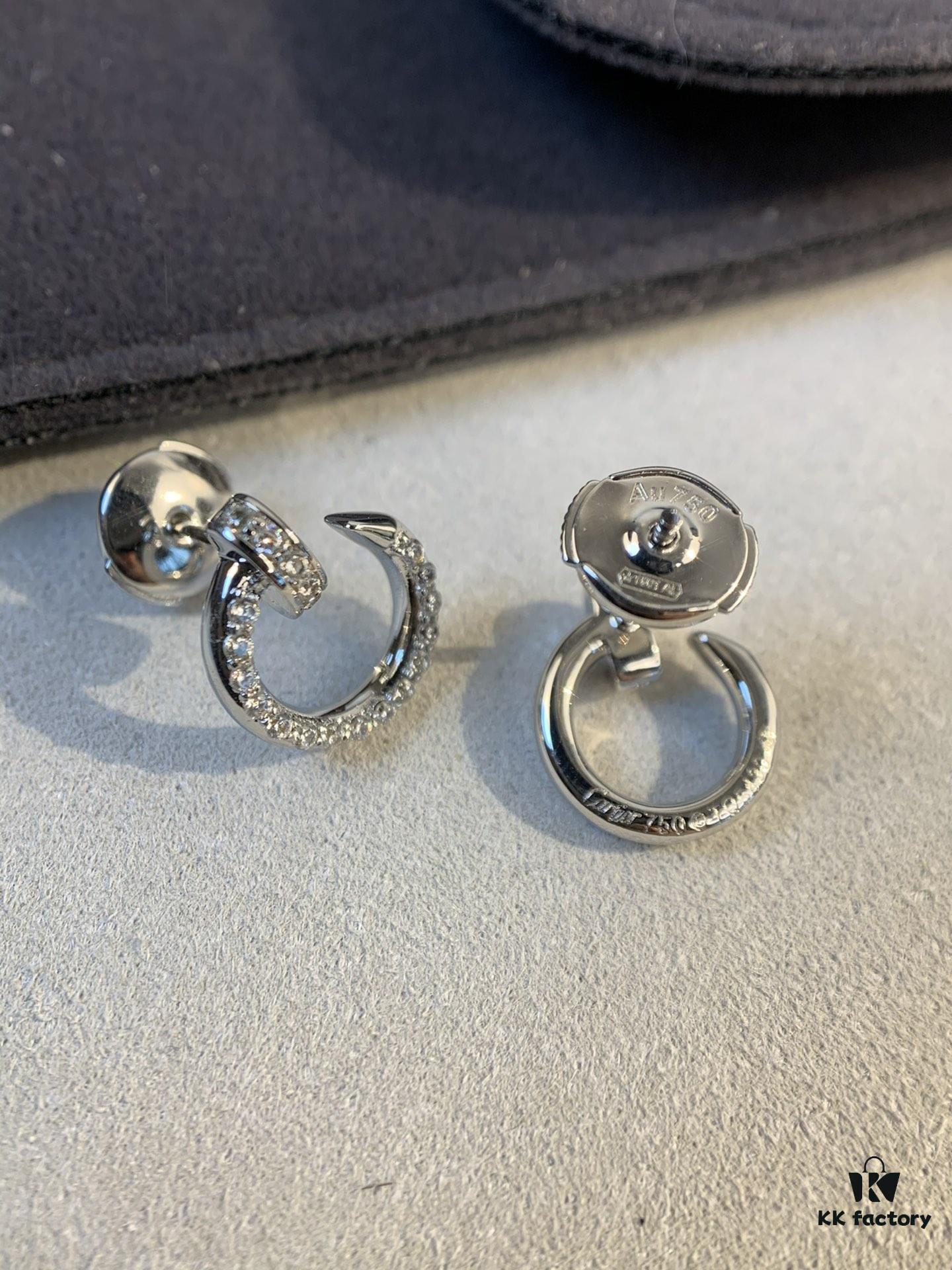 Cartier Love Collection Screw Bracelet Design Diamond Earrrings Mini Size