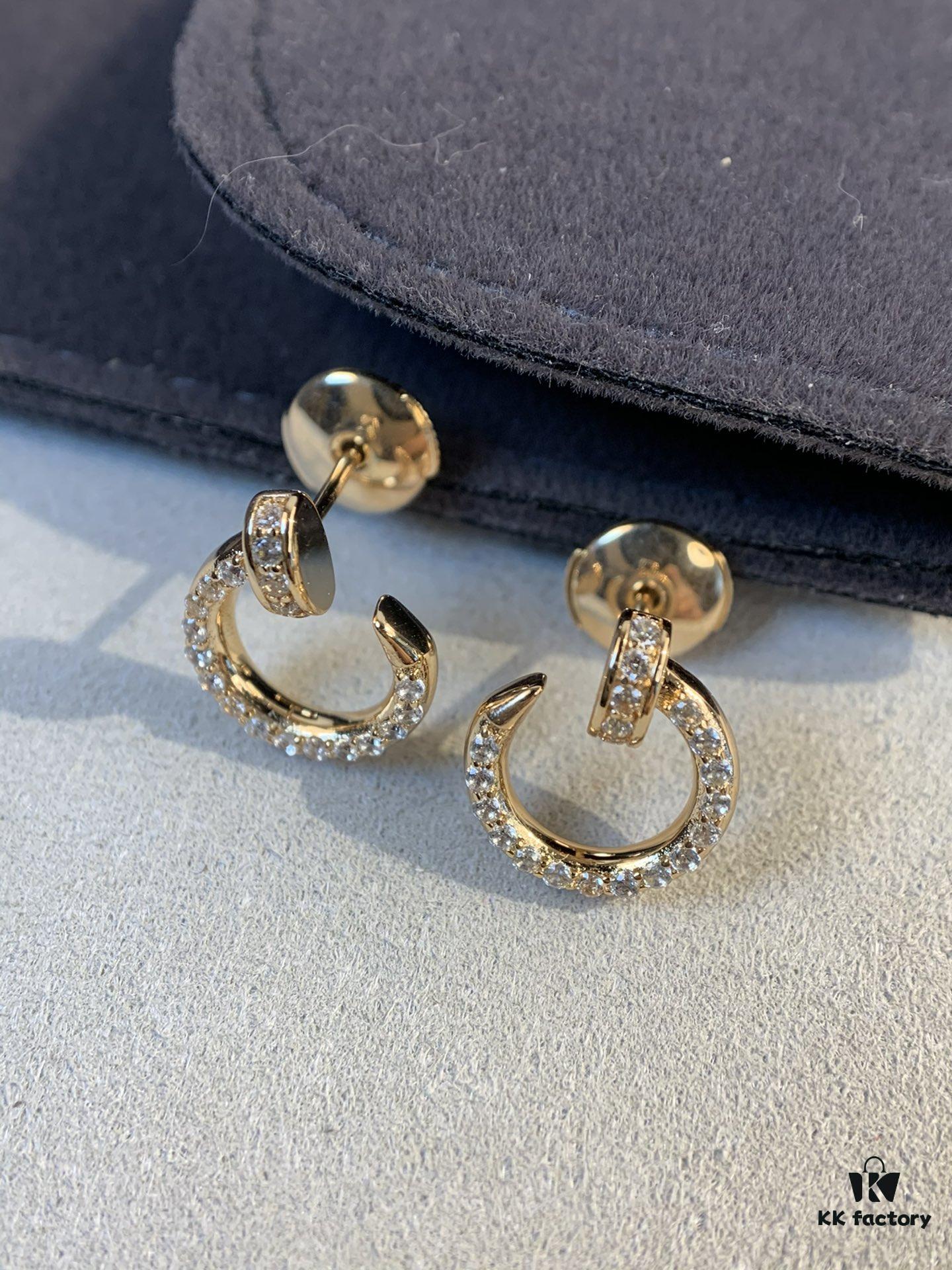 Cartier Love Collection Diamond-Paved Mini Stud Earrings