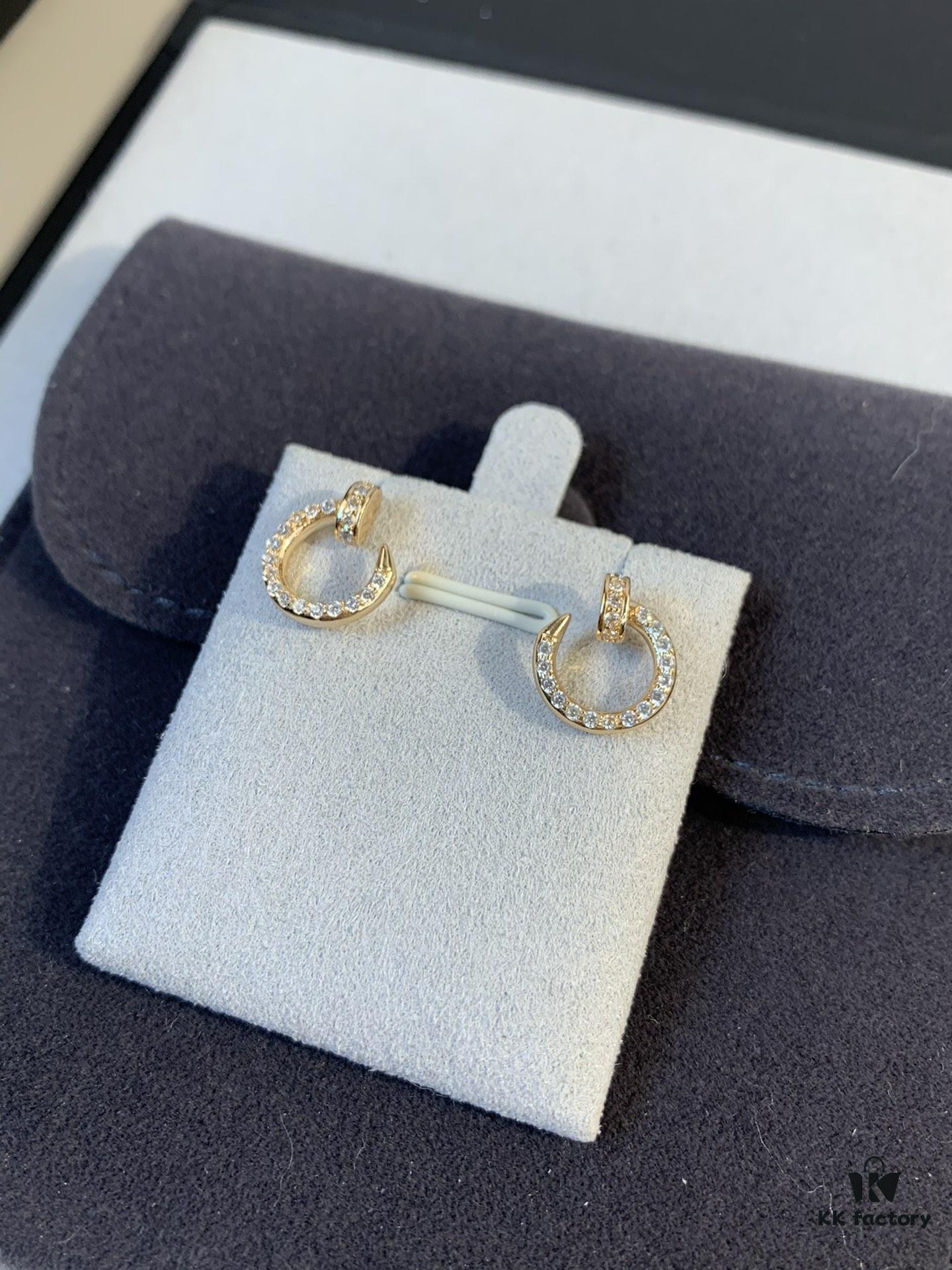 Cartier Love Collection Diamond-Paved Mini Stud Earrings