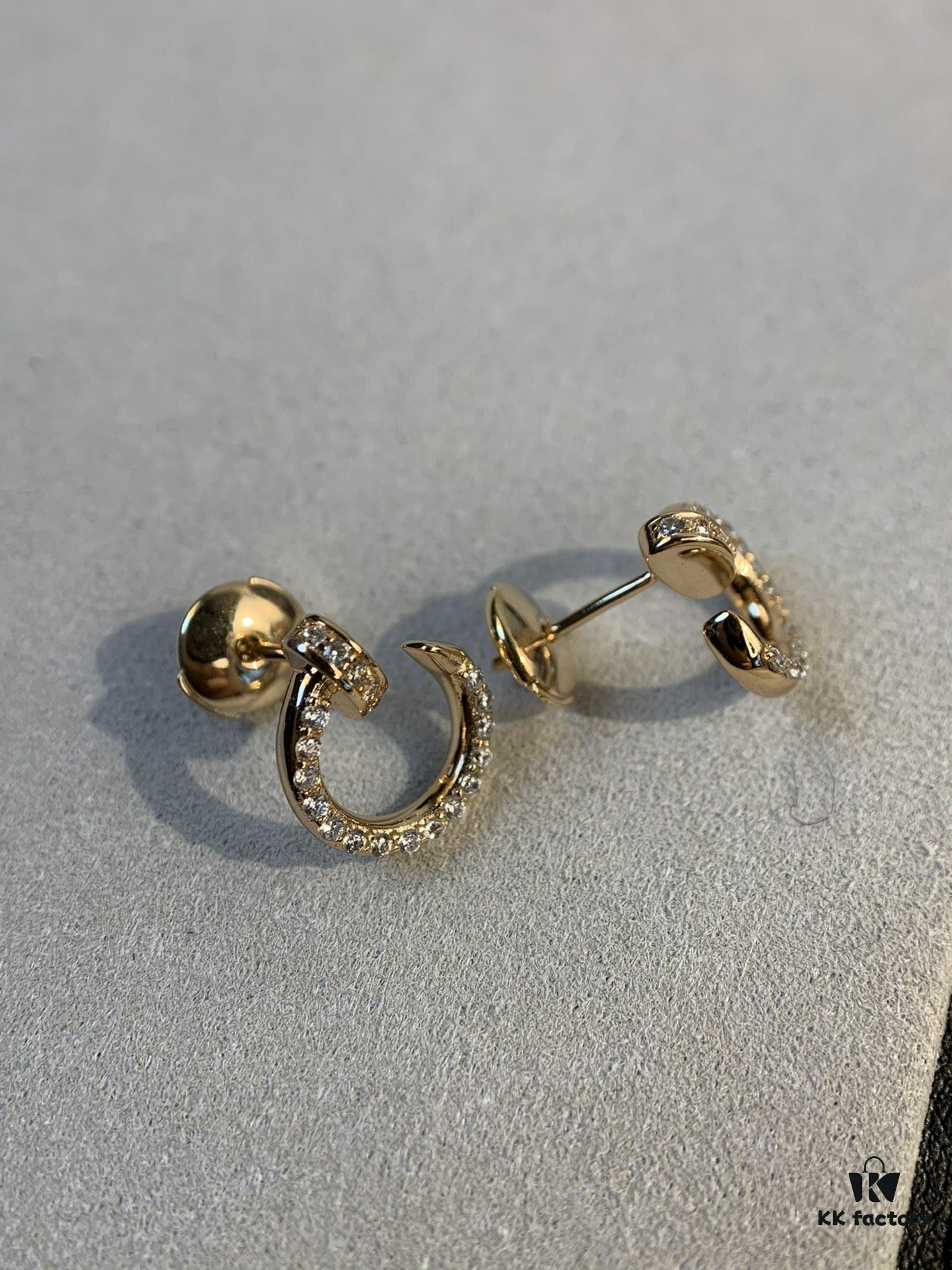 Cartier Love Collection Diamond-Paved Mini Stud Earrings