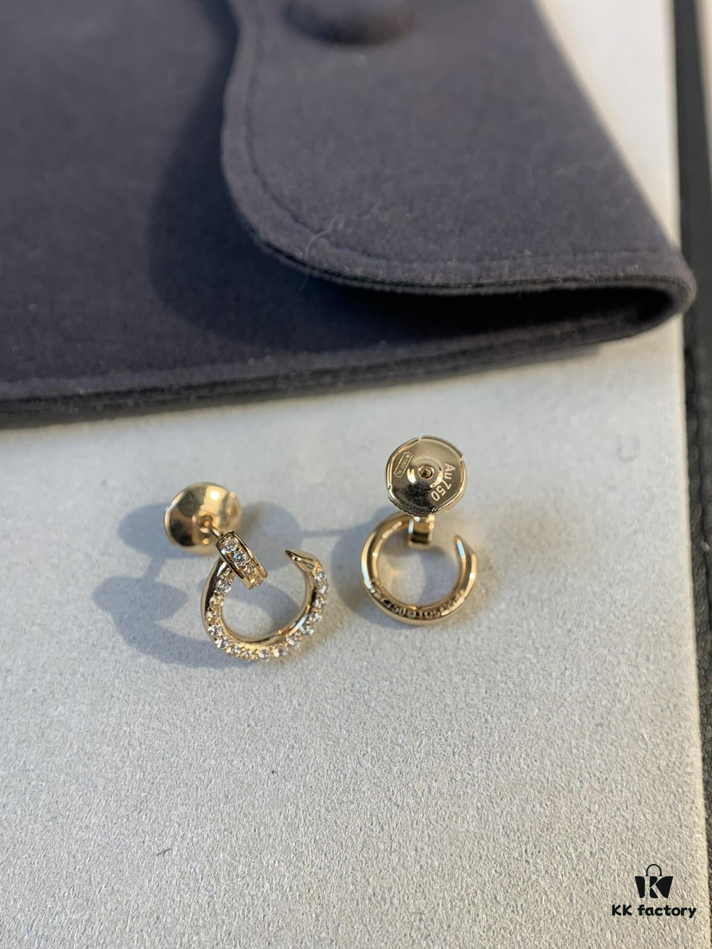 Cartier Love Collection Diamond-Paved Mini Stud Earrings