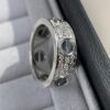 Cartier Full Diamond Love Black Screw Ring, Hand-set Diamonds, CNC Precision Carving Technology