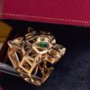 Cartier Panther Head Openwork Ring in White Gold & Rose Gold