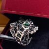 Cartier Panther Head Openwork Ring in White Gold & Rose Gold